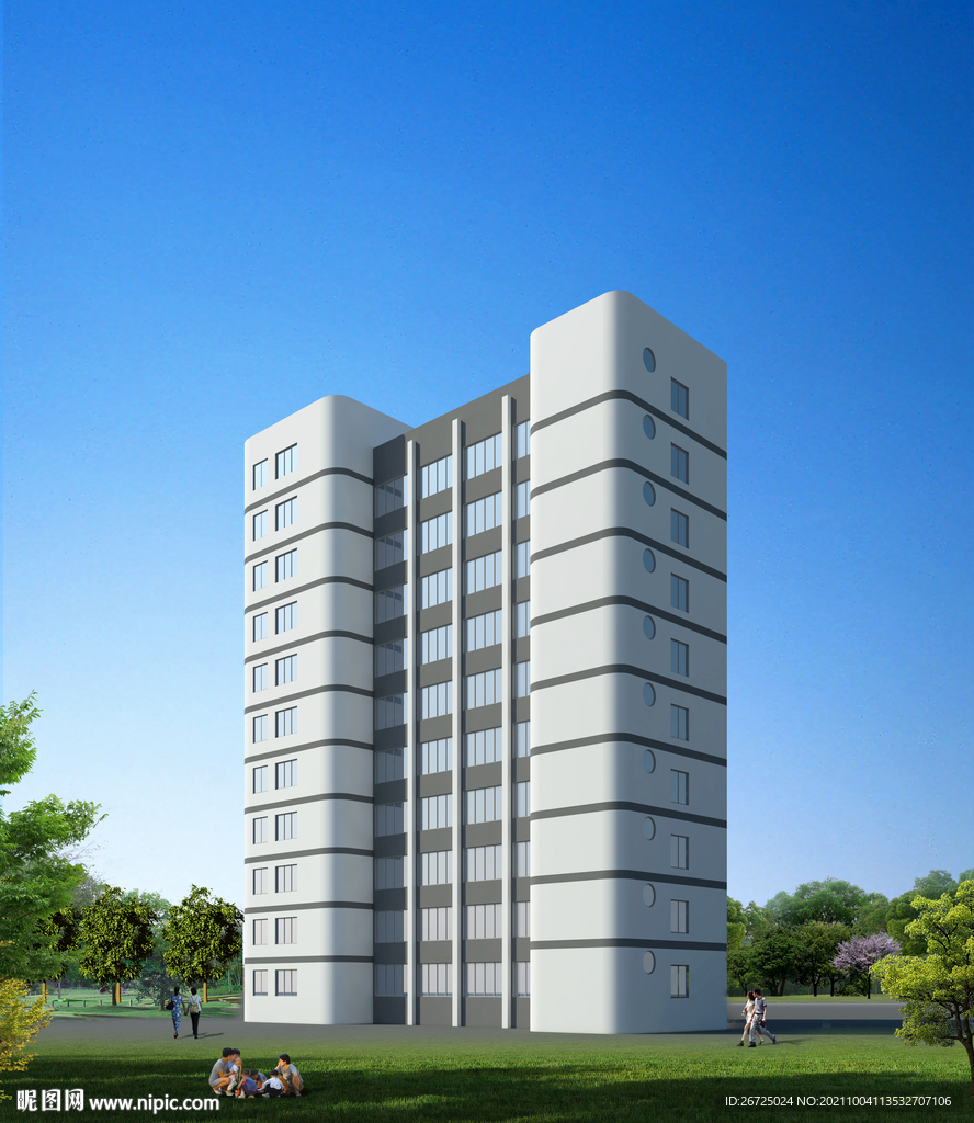 写字楼建筑外观设计案例效果图