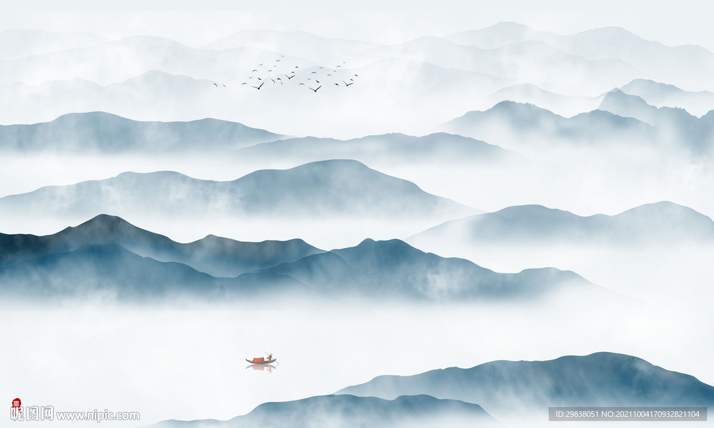 水墨山水画