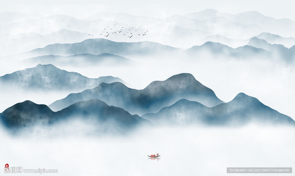 水墨山水画