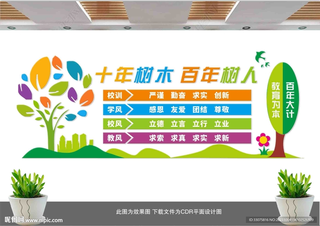 校风校训文化墙