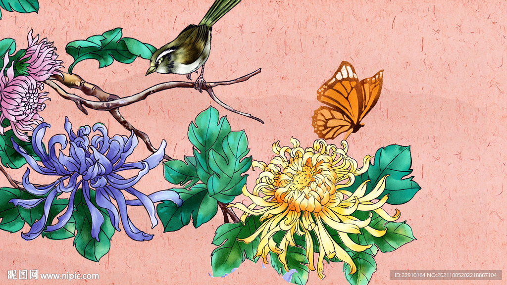 花鸟背景图
