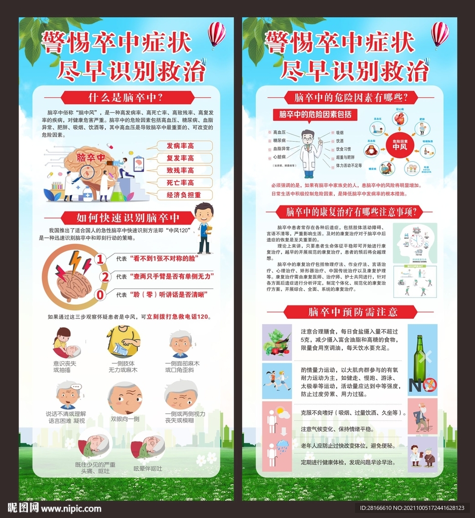 预防脑卒中展架