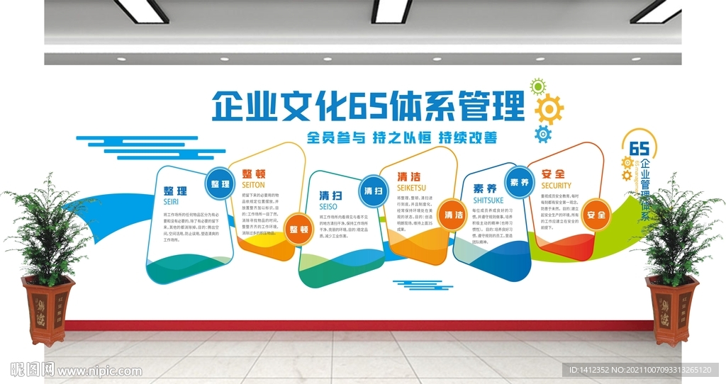 企业文化6S管理体系文化墙