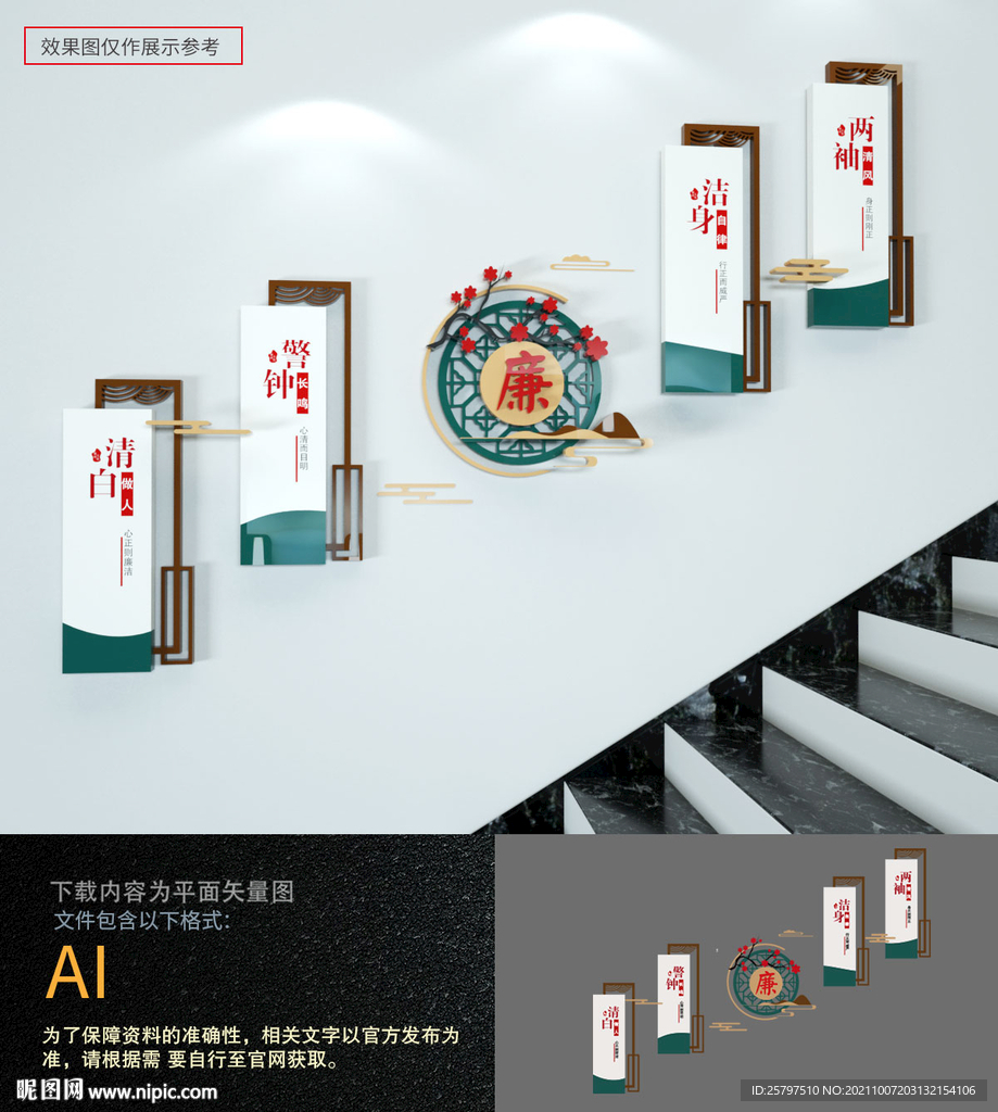 廉政楼梯文化墙展板