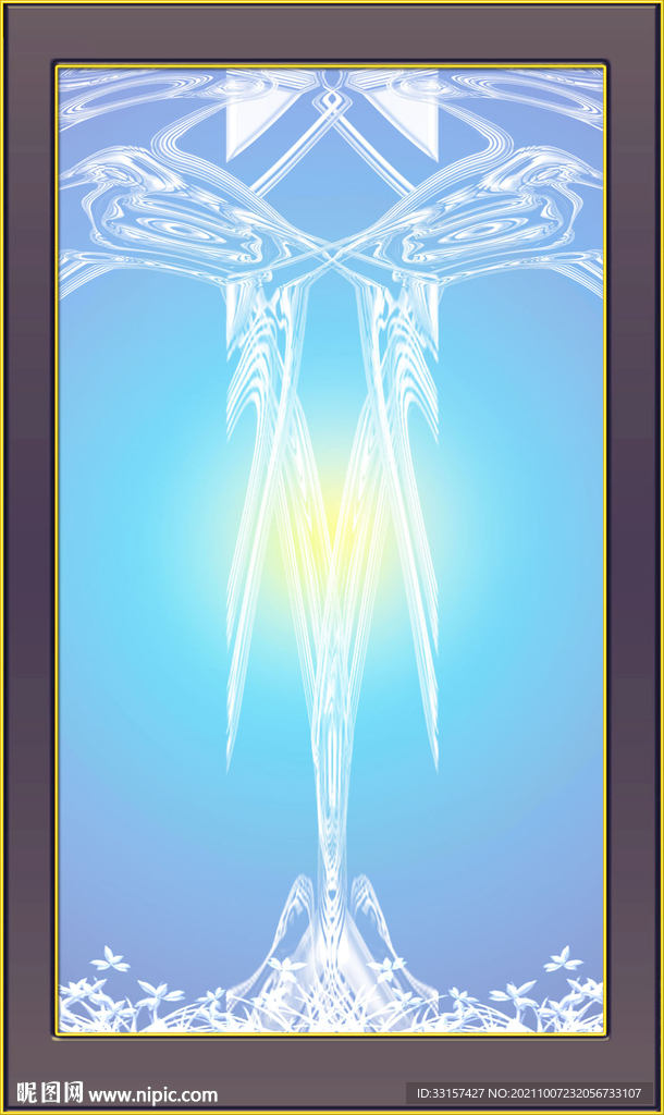 创意玄关双喜金属质感图