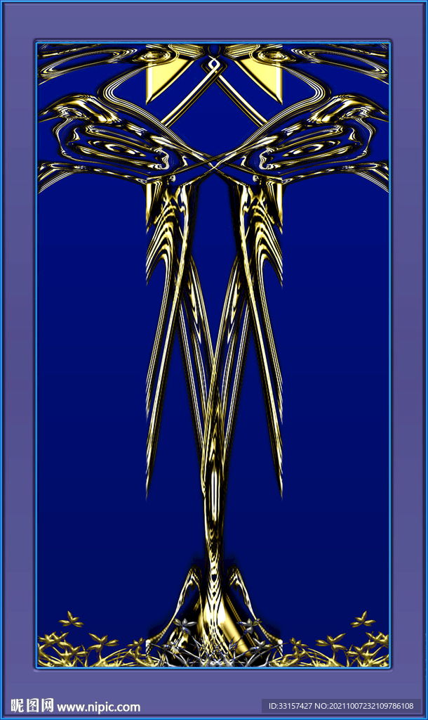 金属质感双喜玄关图