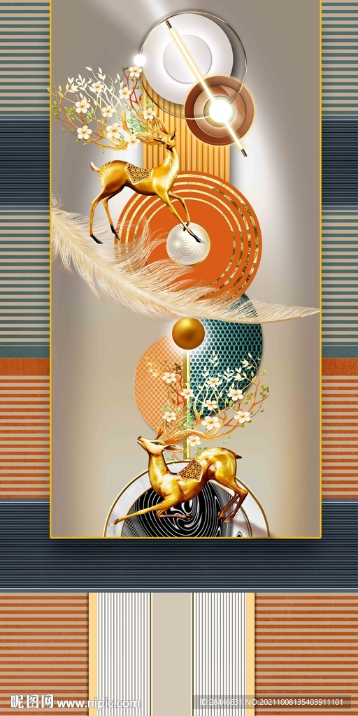 玄关装饰画背景墙