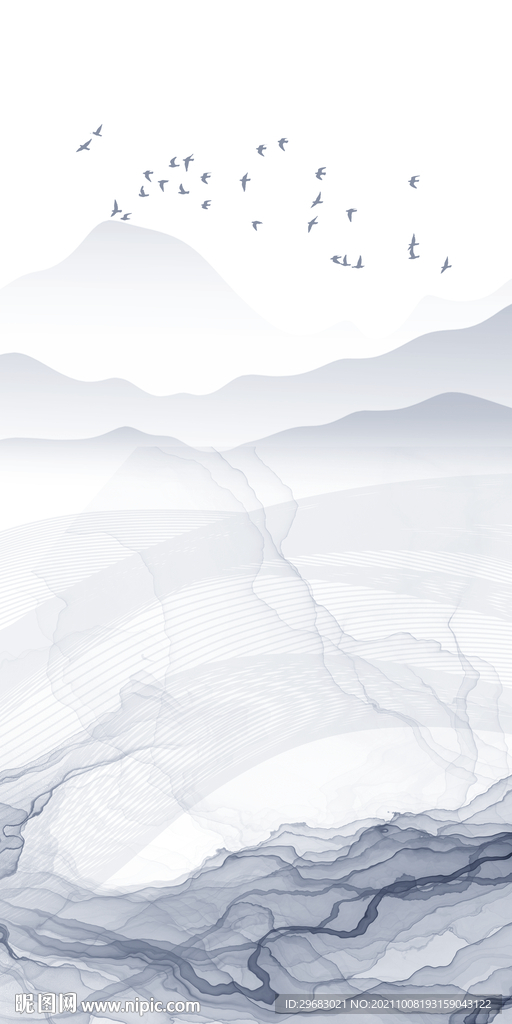 大气 玄关风景图 TIF分层画