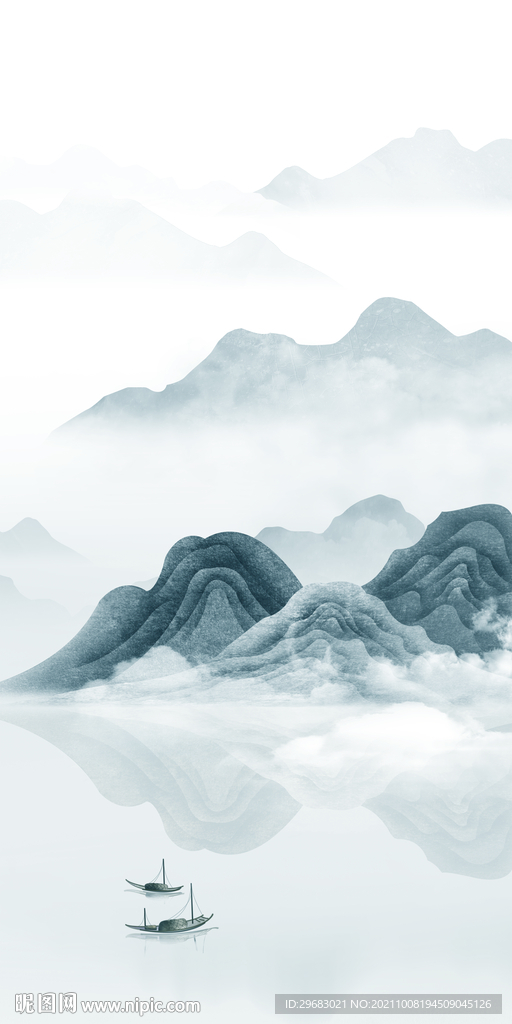 中国风玄关背景图 TIF分层画