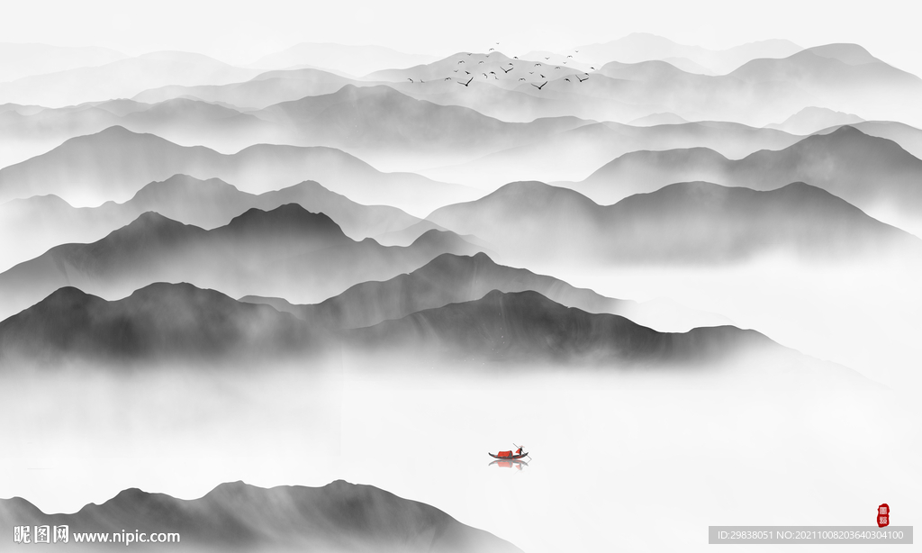 禅意山水画