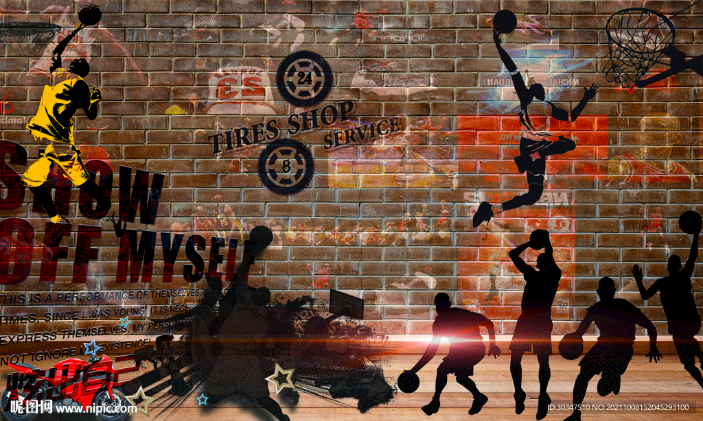 篮球背景墙