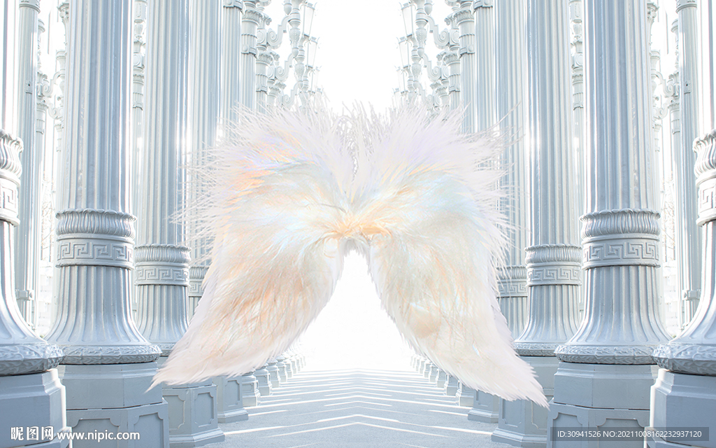 网红翅膀背景墙