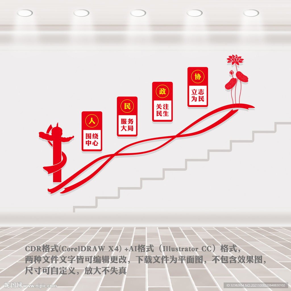 政协之家楼梯文化墙