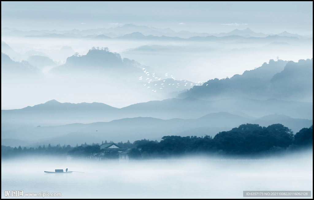 新中式山水画 