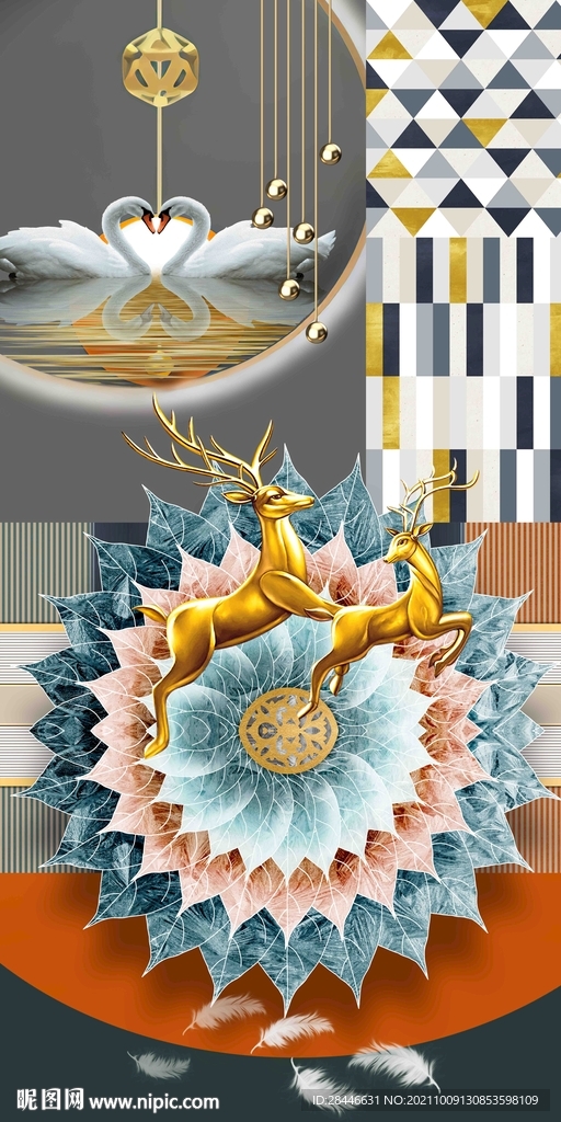 玄关装饰画背景墙