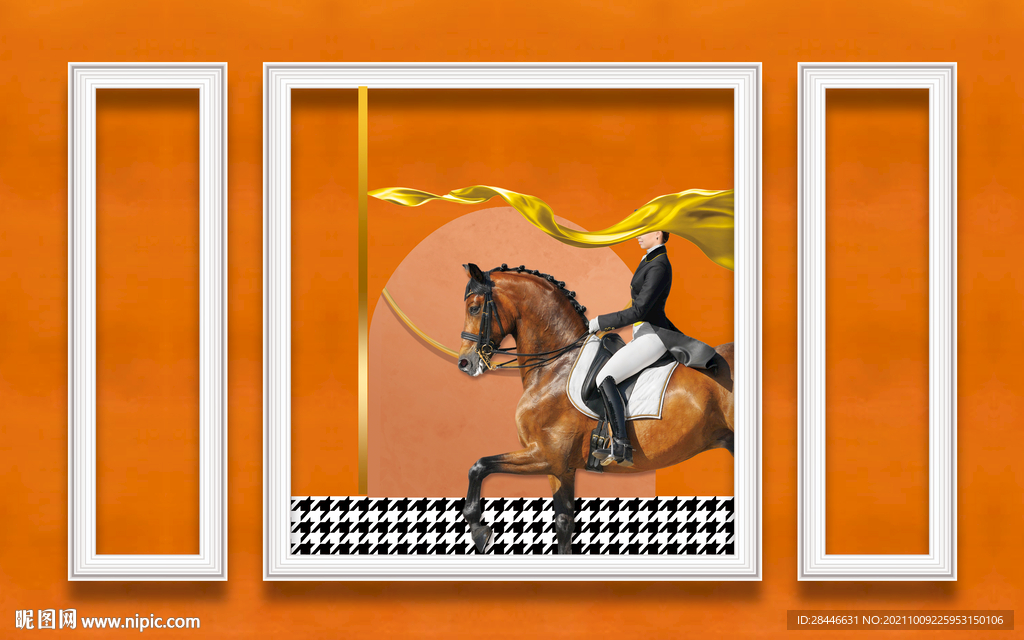 现代简约背景墙