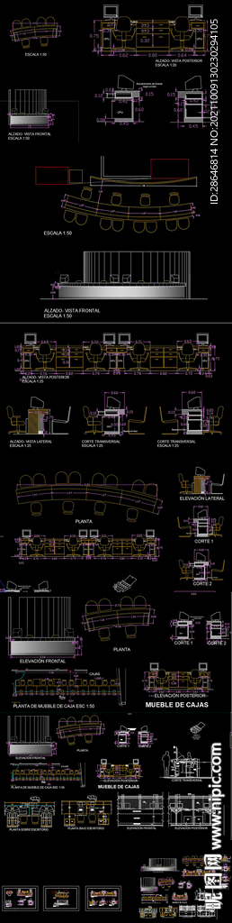 银行家具CAD图库