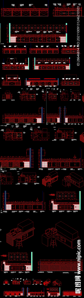 实验室家具CAD图库