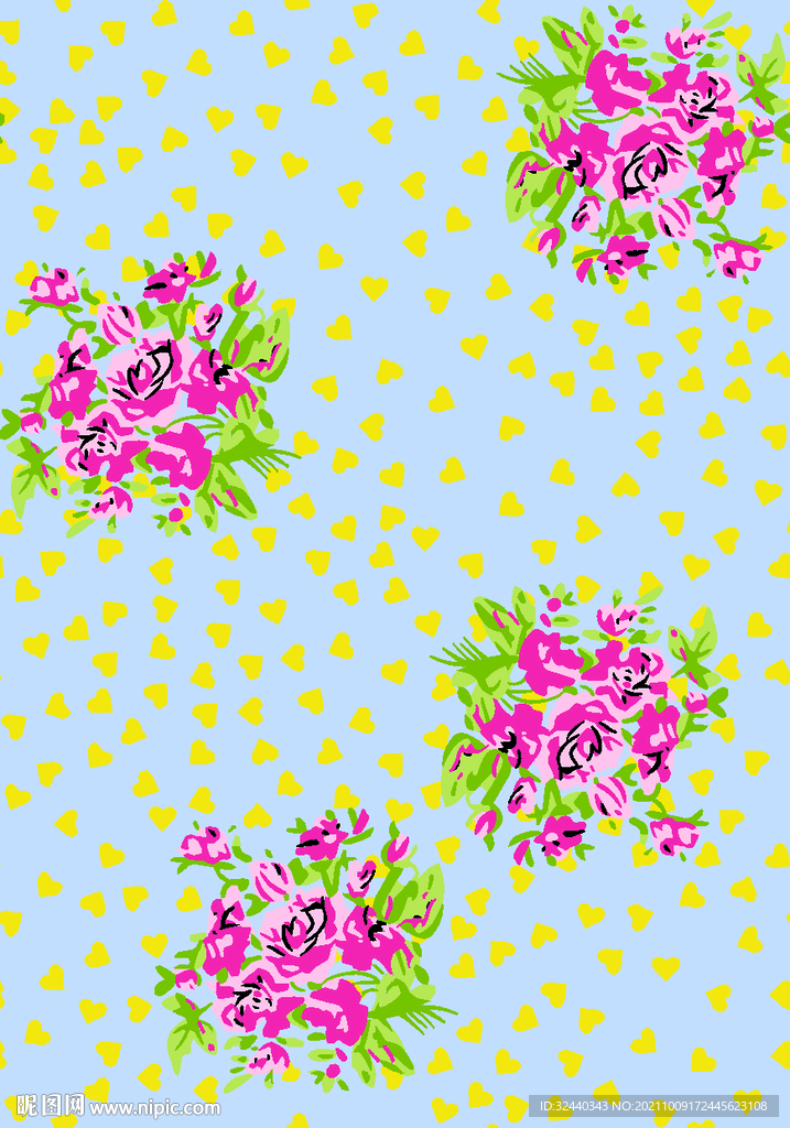 大牌  小碎花   数码印花 