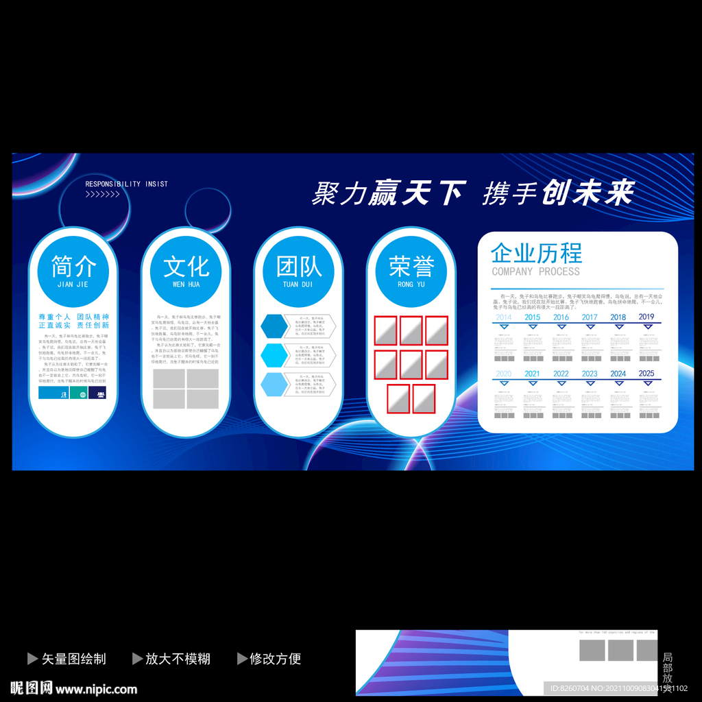 PVC立体文化墙 企业发展历程