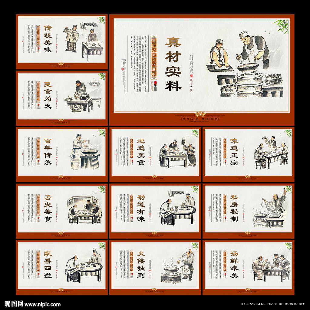 重庆小面文化展板