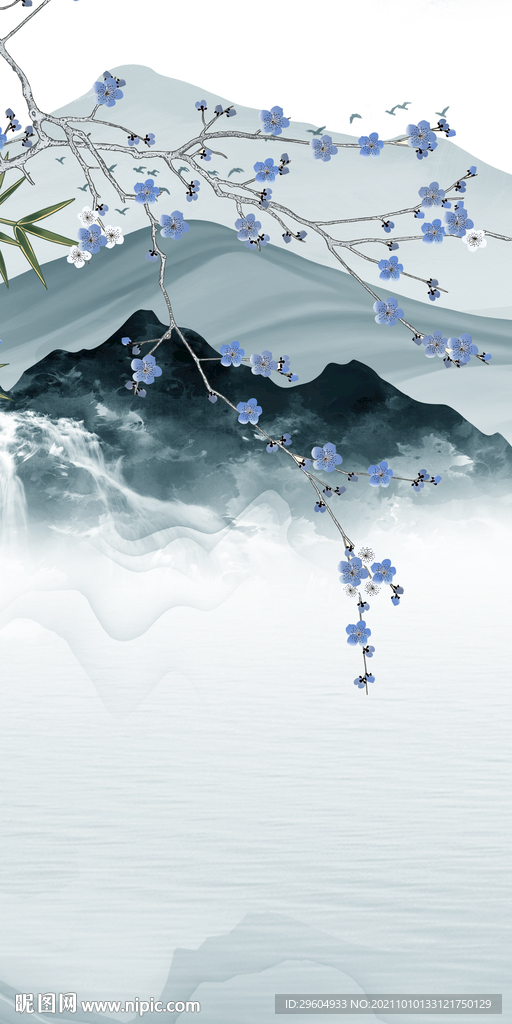 爆款装饰画山水图 TIF分层