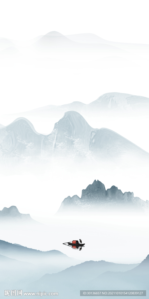 大气现代山水玄关 TIF分层