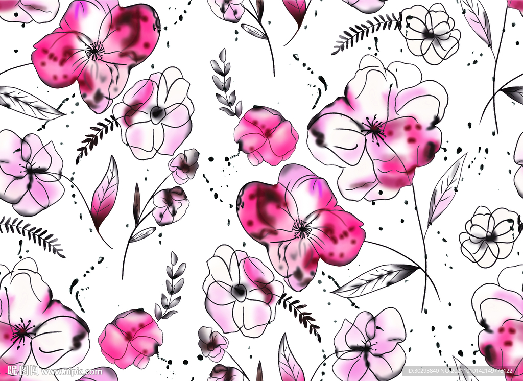 手绘花