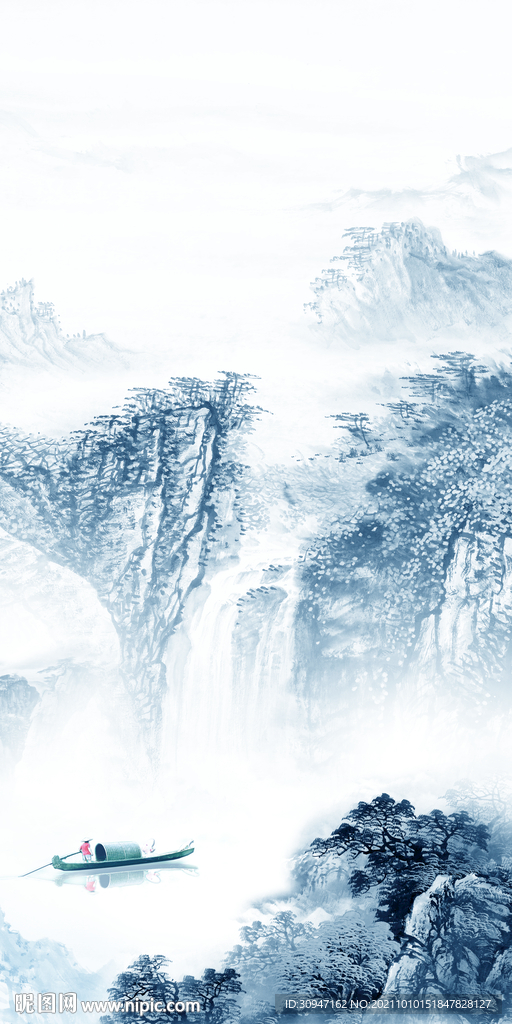 意境山水简约玄关 TIF分层