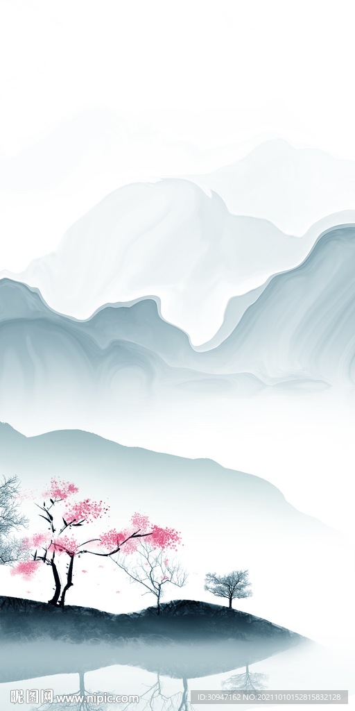 现代山水最新玄关 TIF分层