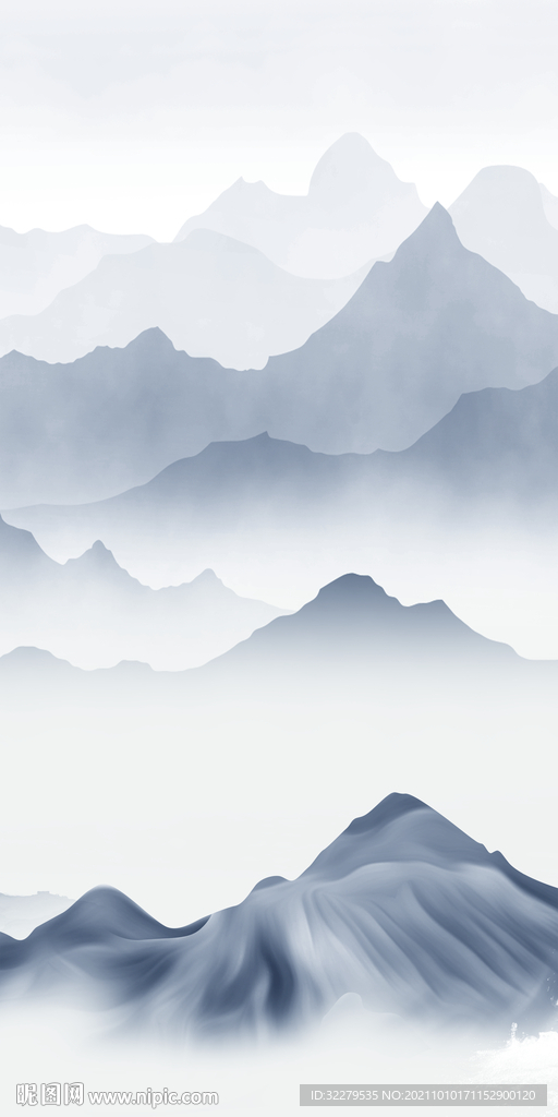 简约 家装山水玄关 文件分层画