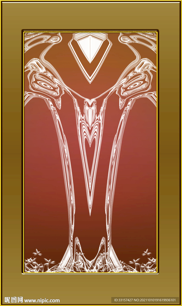 创意喜鹊登枝玄关图