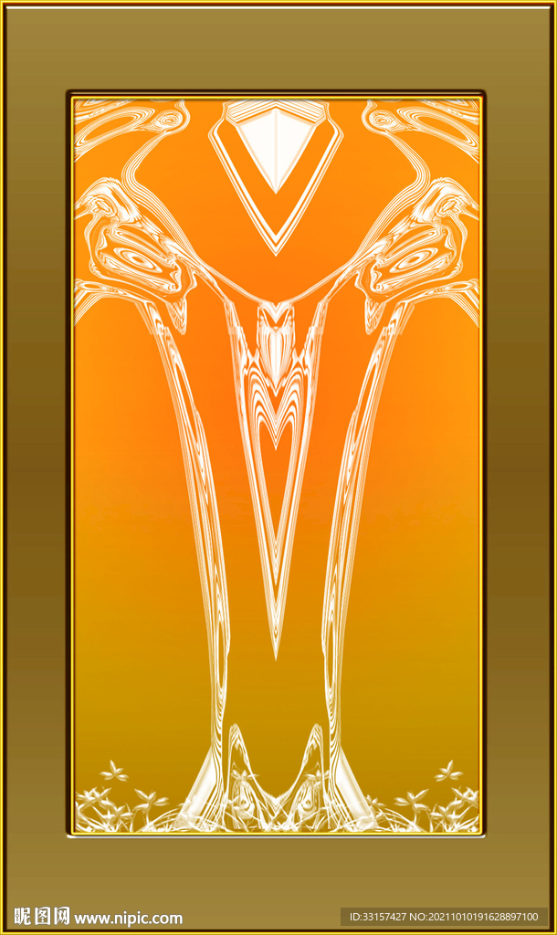 创意喜鹊登枝玄关图