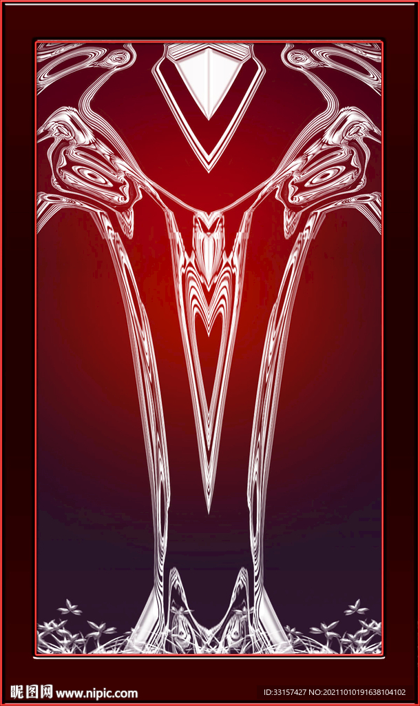 玄关创意双喜登枝图