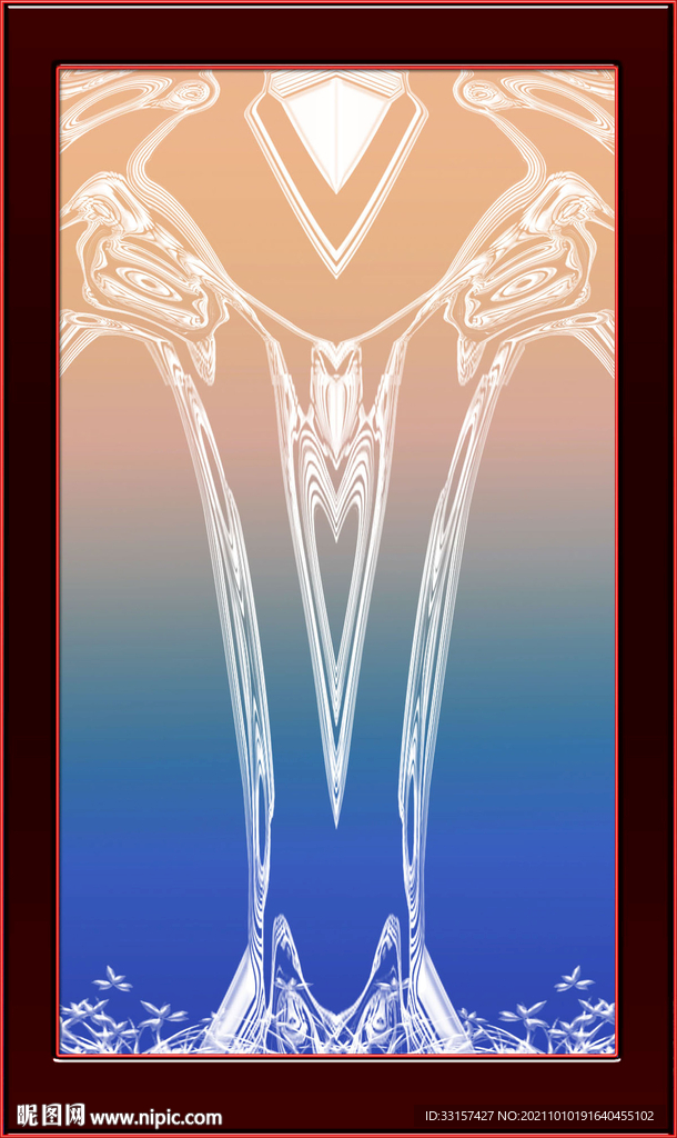 创意玄关双喜登枝图