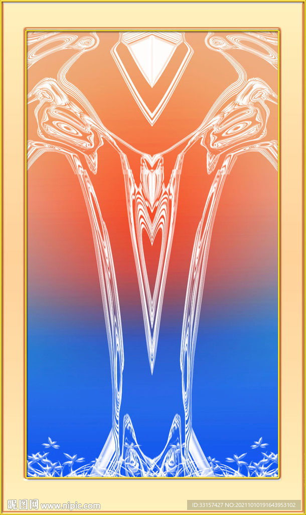 创意喜鹊登枝玄关图