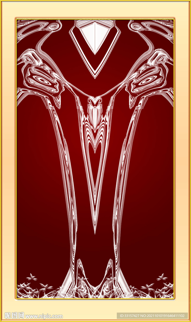 创意喜鹊登枝玄关图