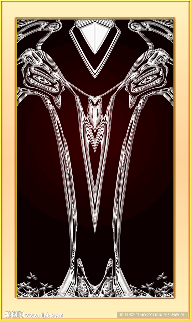 创意喜鹊登枝玄关图