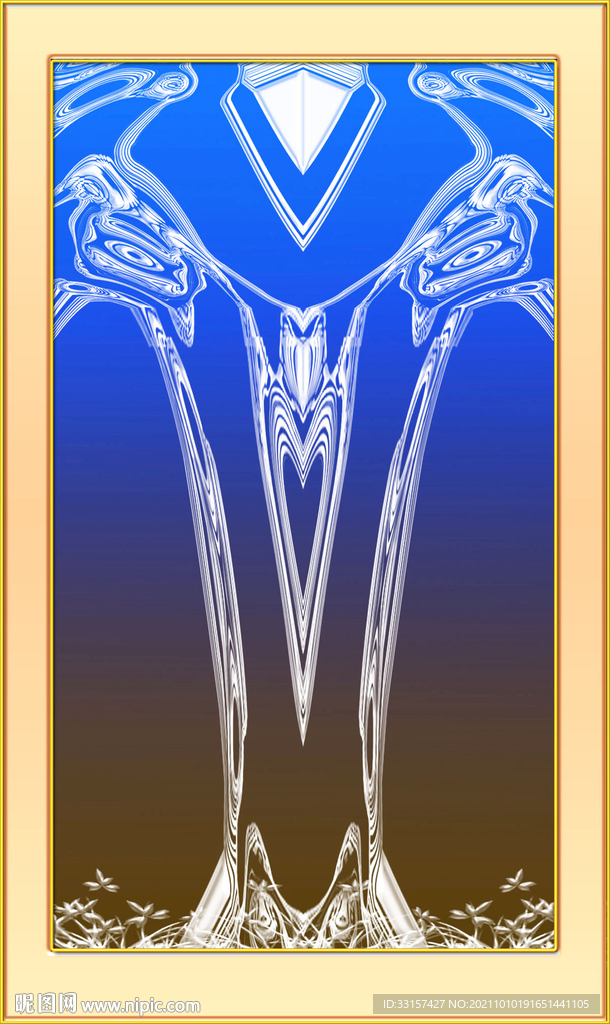 喜鹊登枝玄关背景图