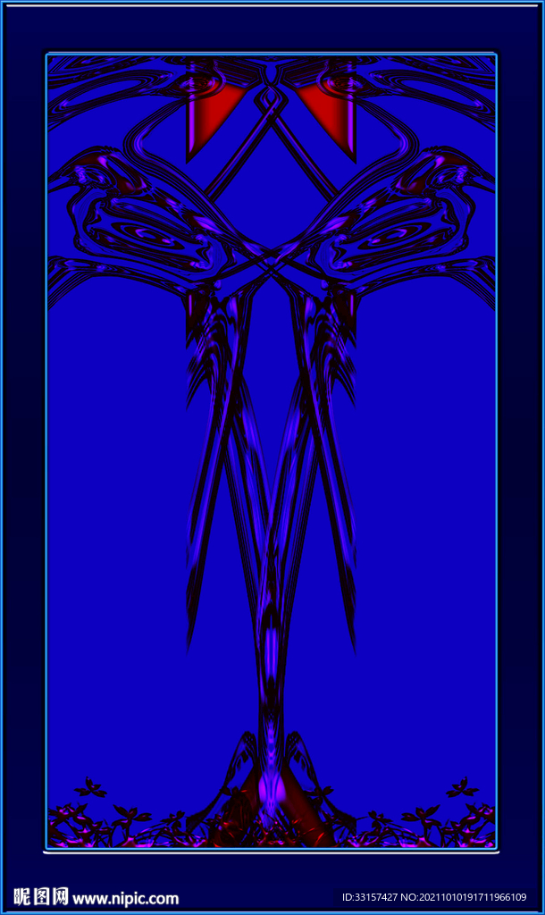 玄关双喜登枝图