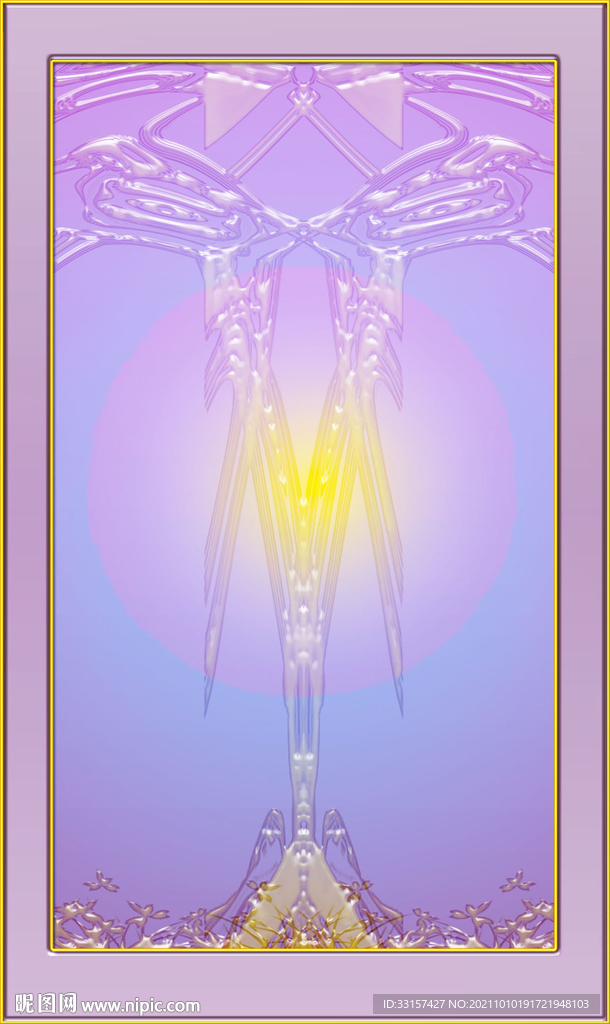 高清创意玄关双喜图