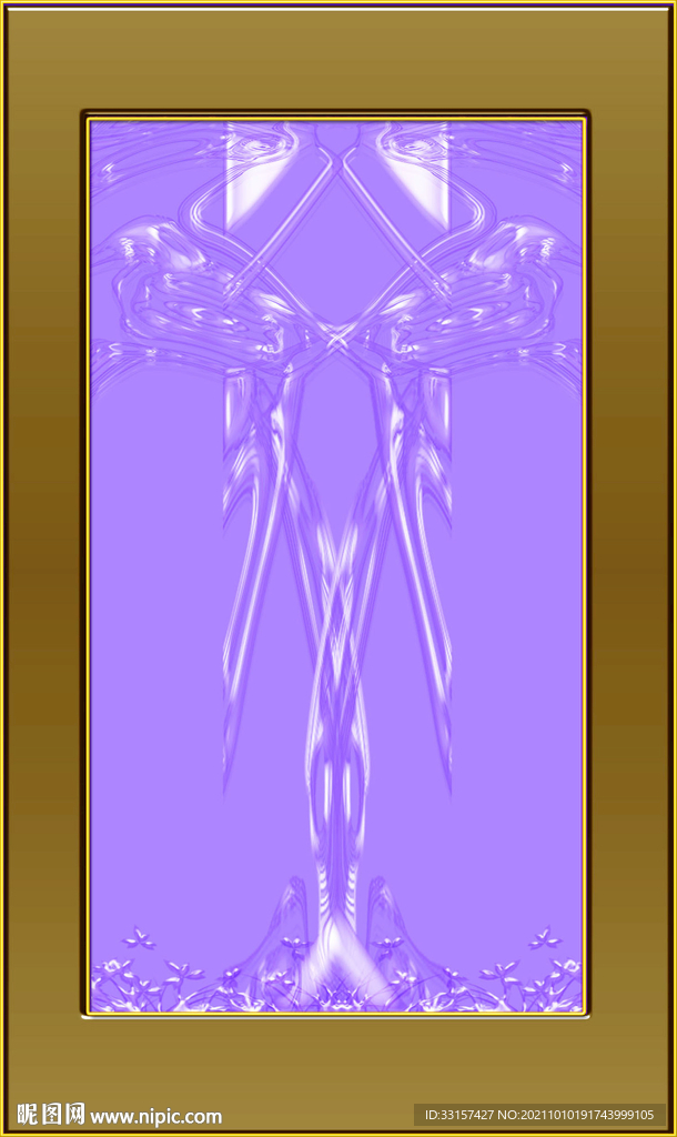 创意双喜登枝玄关图