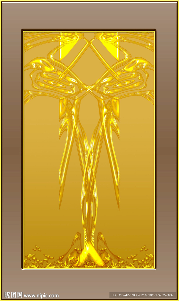 双喜登枝玄关图