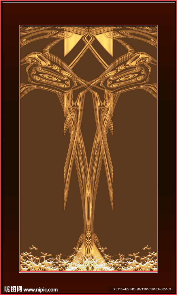 玄关双喜登枝高清图