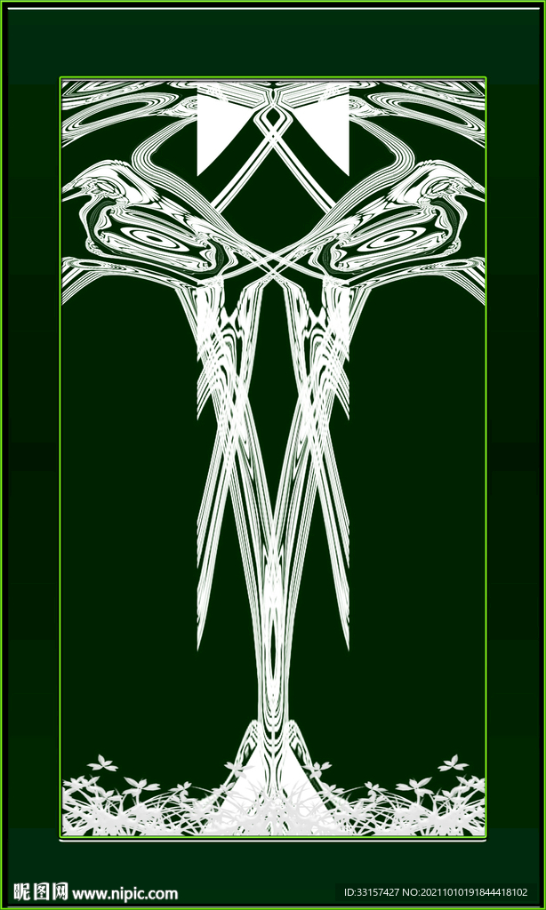 玄关创意双喜登枝图