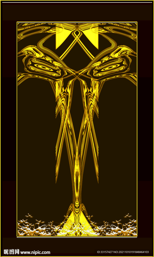 创意玄关双喜登枝图