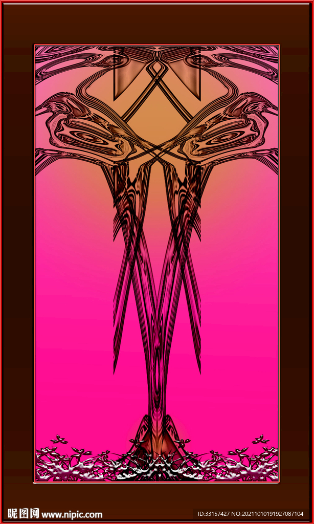 创意玄关高清双喜图