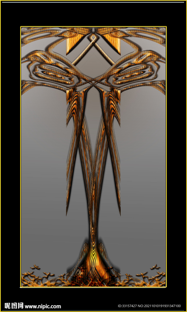 玄关创意双喜登枝高清图