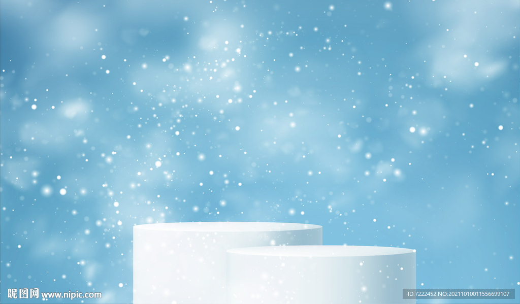 浪漫雪花背景舞台