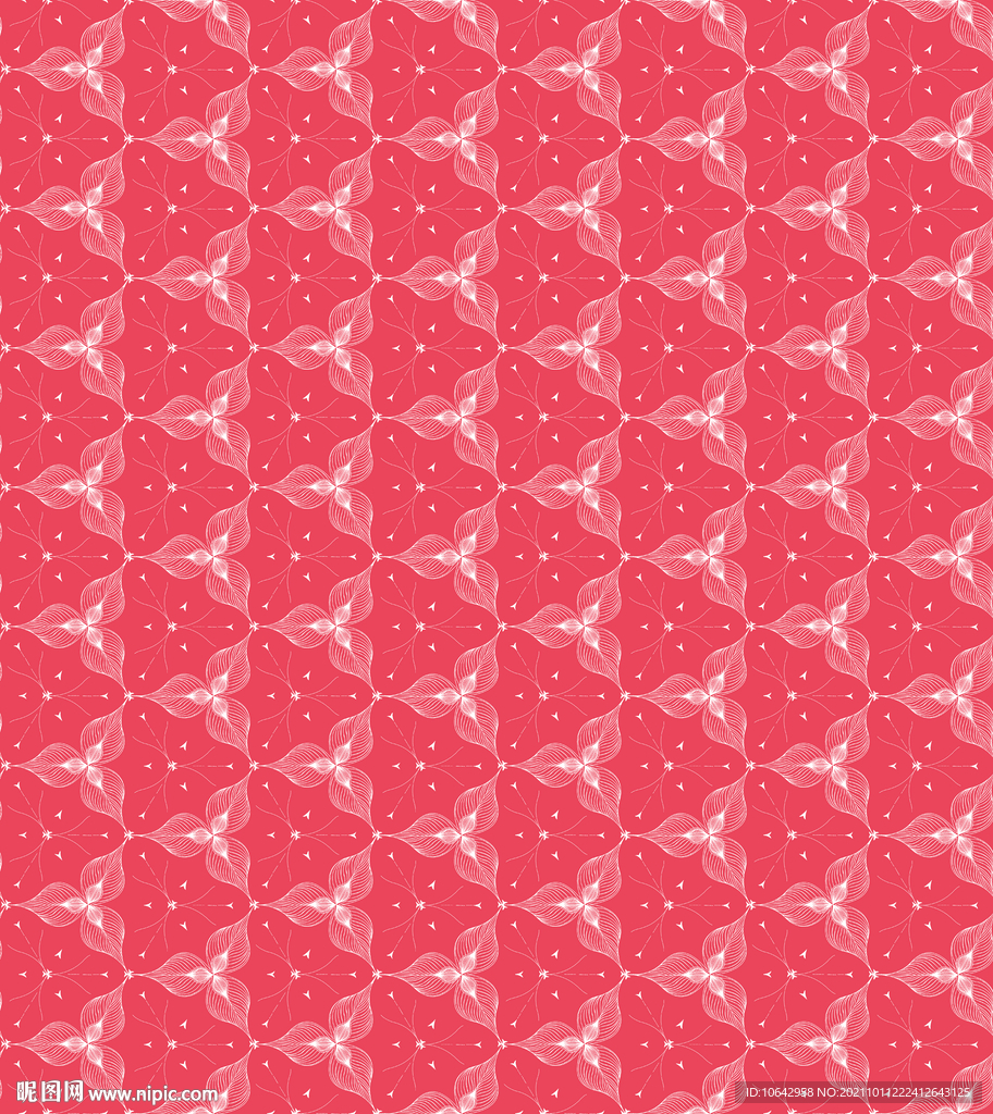 小花卉四方连续图案